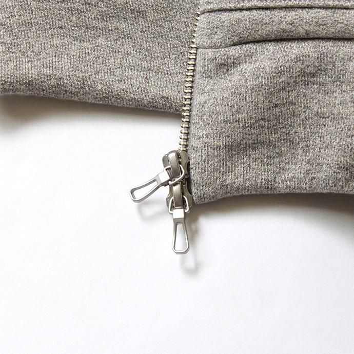163376119 STILL BY HAND / CS00213 ジップフロント 度詰めスウェットパーカー - Heather Grey 02