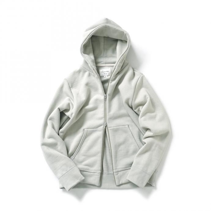 163376231 STILL BY HAND / CS00213 ジップフロント 度詰めスウェットパーカー - Sage 02