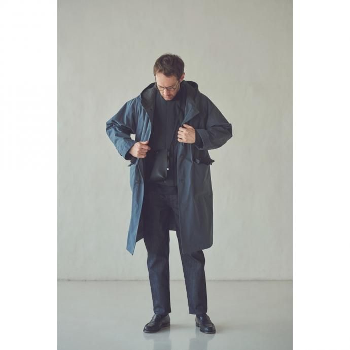 163474154 STILL BY HAND / CO02213 ウールライナー フーデッドコート - Black 02