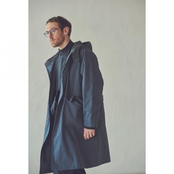 163474154 STILL BY HAND / CO02213 ウールライナー フーデッドコート - Black 02