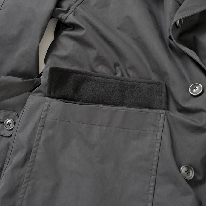 163474154 STILL BY HAND / CO02213 ウールライナー フーデッドコート - Black 02
