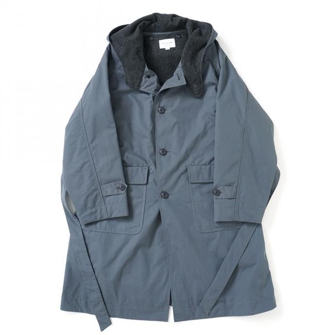 163474170 STILL BY HAND / CO02213 ウールライナー フーデッドコート - Blue Grey 02