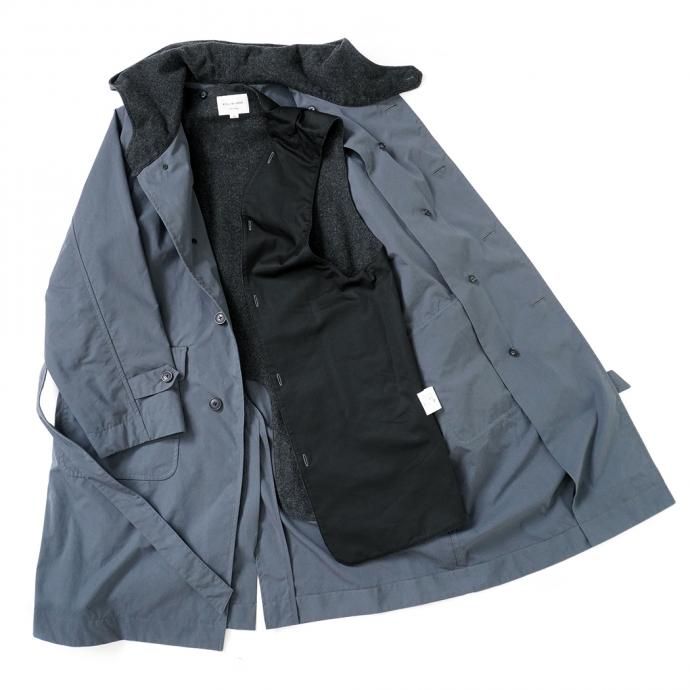 163474170 STILL BY HAND / CO02213 ウールライナー フーデッドコート - Blue Grey 02