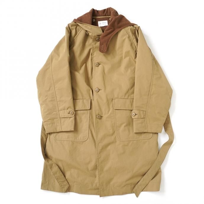 163474190 STILL BY HAND / CO02213 ウールライナー フーデッドコート - Beige 01