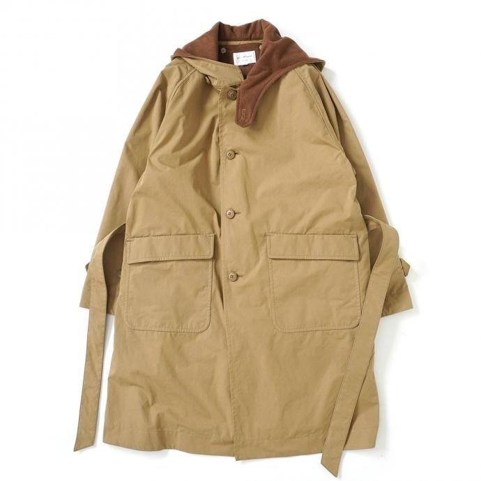 163474190 STILL BY HAND / CO02213 ウールライナー フーデッドコート - Beige 02