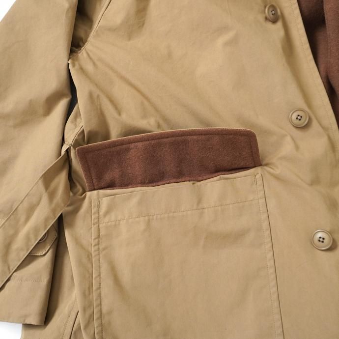 163474190 STILL BY HAND / CO02213 ウールライナー フーデッドコート - Beige 02