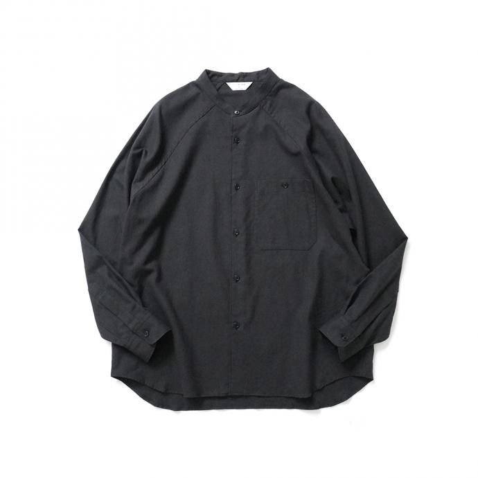 164319959 STILL BY HAND / SH01214 バンドカラーシャツ - Charcoal 02