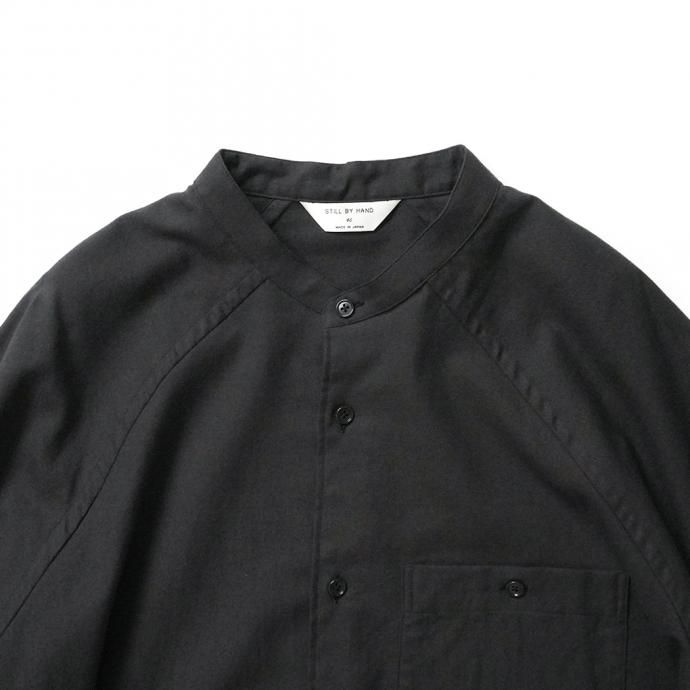 164319959 STILL BY HAND / SH01214 バンドカラーシャツ - Charcoal 02