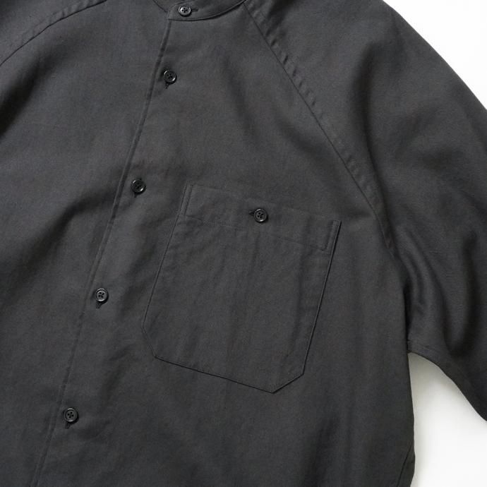 164319959 STILL BY HAND / SH01214 バンドカラーシャツ - Charcoal 02
