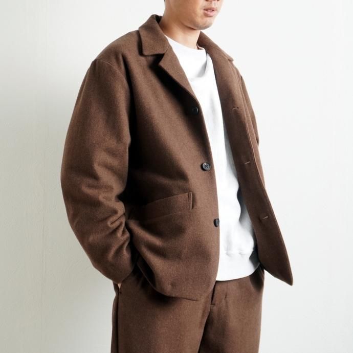 164595516 STILL BY HAND / JK01214 メルトンジャケット - Brown 02