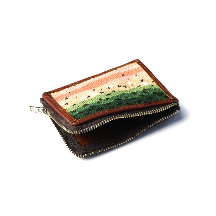 165560766 DG THE DRY GOODS / Needlepoint L-Shaped Zip Card Wallet - Rainbow Trout Skin åץå ˥ޥ 02