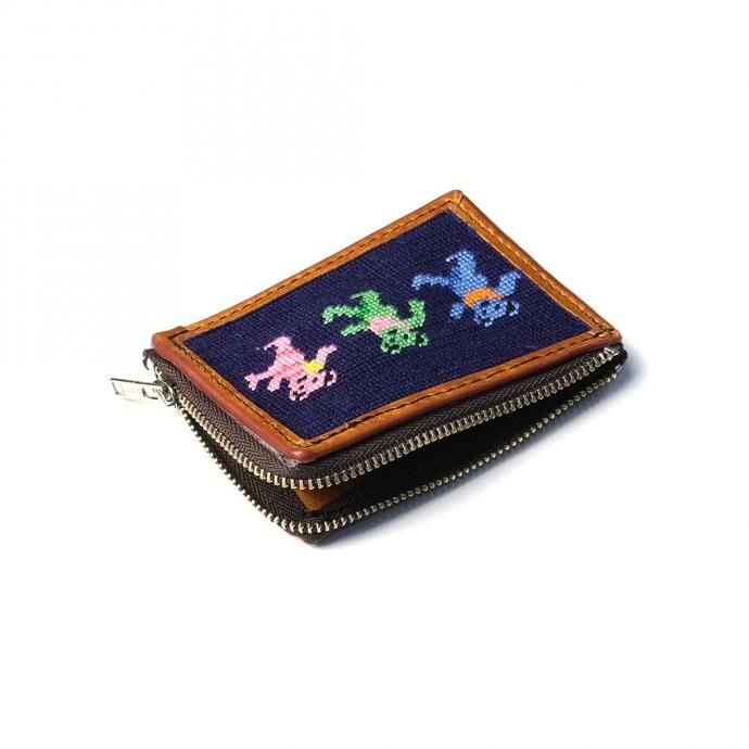 165560886 DG THE DRY GOODS / Needlepoint L-Shaped Zip Card Wallet - Dancing Bears ジップウォレット クマ<img class='new_mark_img2' src='https://img.shop-pro.jp/img/new/icons47.gif' style='border:none;display:inline;margin:0px;padding:0px;width:auto;' /> 02