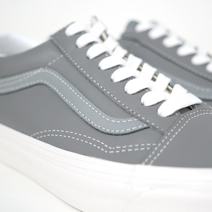 166483878 VANS / Anaheim Factory Old Skool 36 DX - V.LEA/FROST アナハイムファクトリー オールドスクール グレーレザー 02