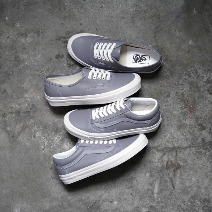 166483878 VANS / Anaheim Factory Old Skool 36 DX - V.LEA/FROST アナハイムファクトリー オールドスクール グレーレザー 02