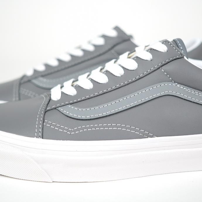 166483878 VANS / Anaheim Factory Old Skool 36 DX - V.LEA/FROST アナハイムファクトリー オールドスクール グレーレザー 02