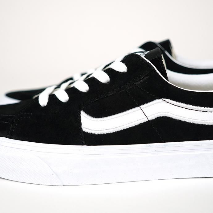 166496312 VANS / SK8-Low - BLACK/TRUE WHITE スケートロー ブラック 02