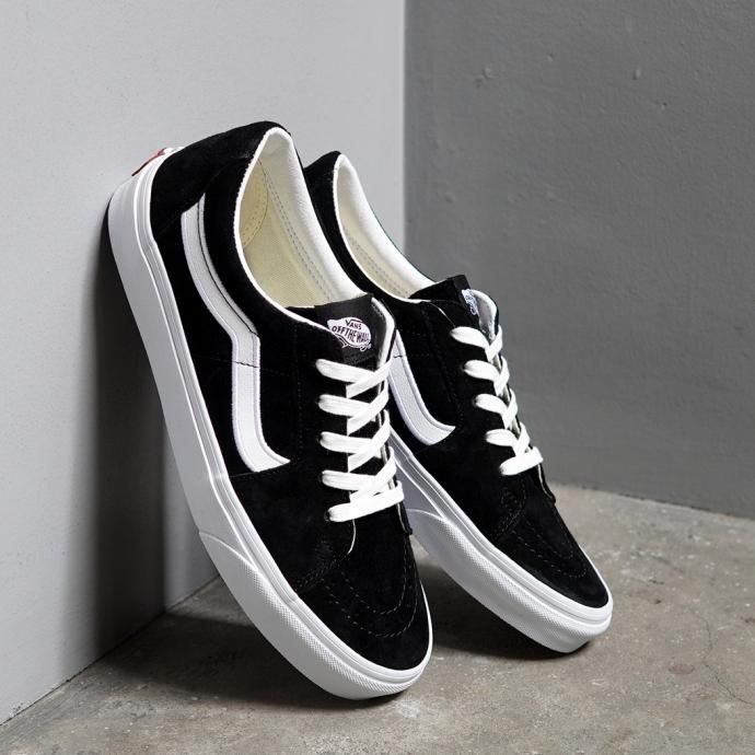 166496312 VANS / SK8-Low - BLACK/TRUE WHITE スケートロー ブラック 02