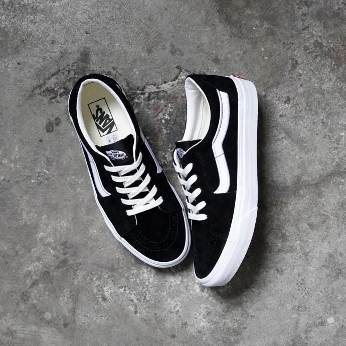 166496312 VANS / SK8-Low - BLACK/TRUE WHITE スケートロー ブラック 02