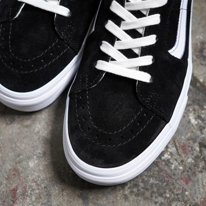 166496312 VANS / SK8-Low - BLACK/TRUE WHITE スケートロー ブラック 02