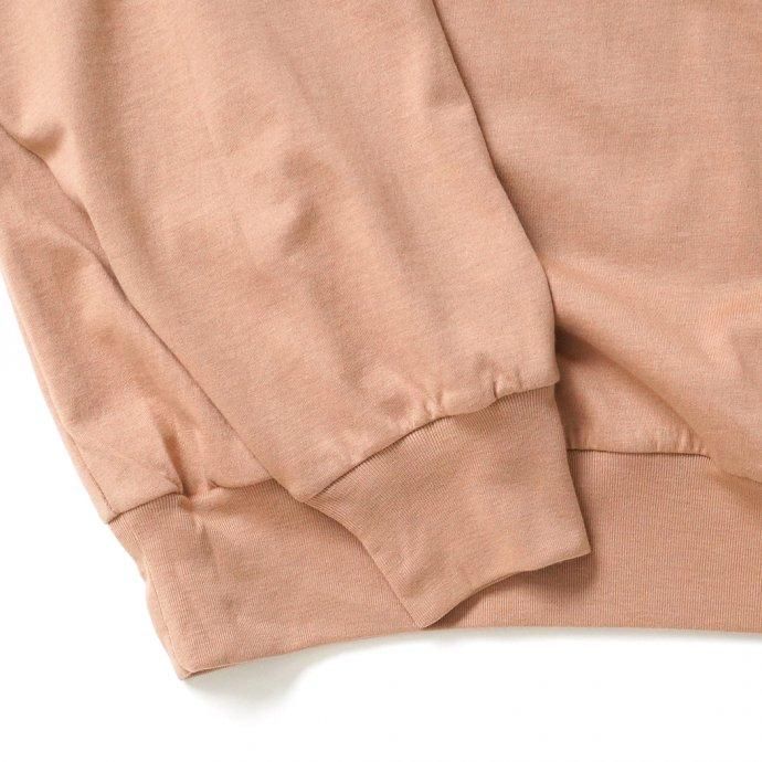166664543 blurhms ROOTSTOCK / Silk Cotton 20/80 Crew-neck BIG L/S - PinkBeige シルクコットンクルーネックカットソー bROOTS2107S22 02