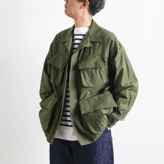 166665138 blurhms ROOTSTOCK / Cotton Linen Combat Tropical Jacket - LightBeige bROOTS22S2 02