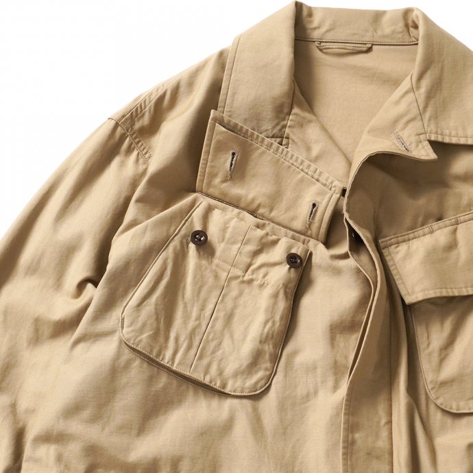 blurhms ROOTSTOCK ブラームスルーツストック / Cotton Linen Combat Tropical Jacket -  LightBeige bROOTS22S2