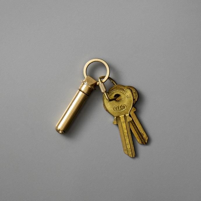 167055762 CANDY DESIGN & WORKS / Bullet Key Ring CHW-12  - Polished Brass 02