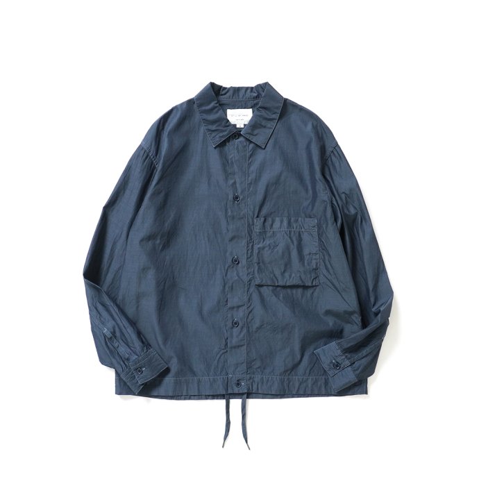 167067357 STILL BY HAND / SH01221 コーチシャツジャケット - Blue Charcoal 01