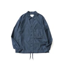STILL BY HAND / SH01221 コーチシャツジャケット - Blue Charcoal