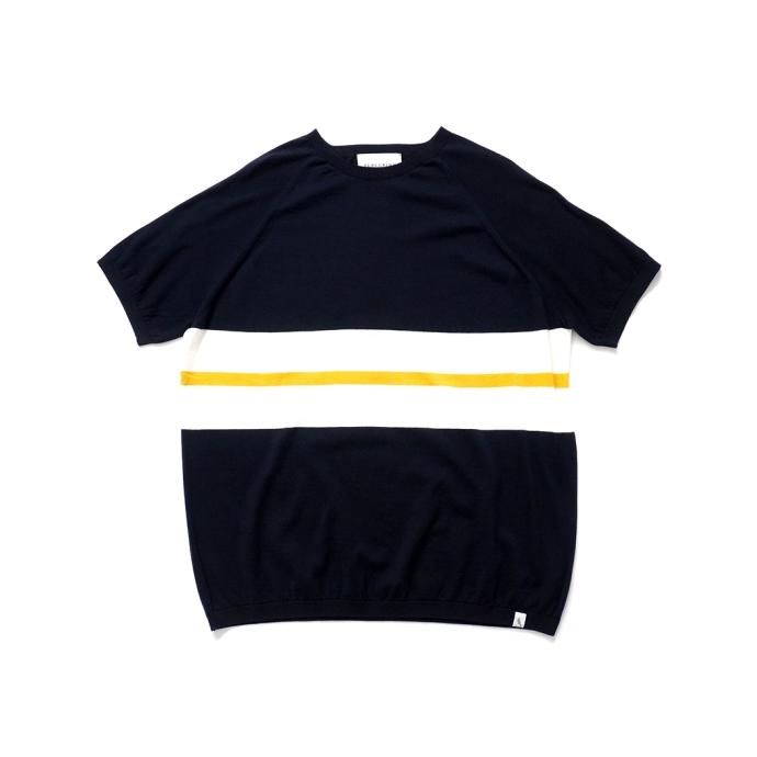 167748382 PEREGRINE / ETON Knitted Tee ボーダーニットTシャツ 02