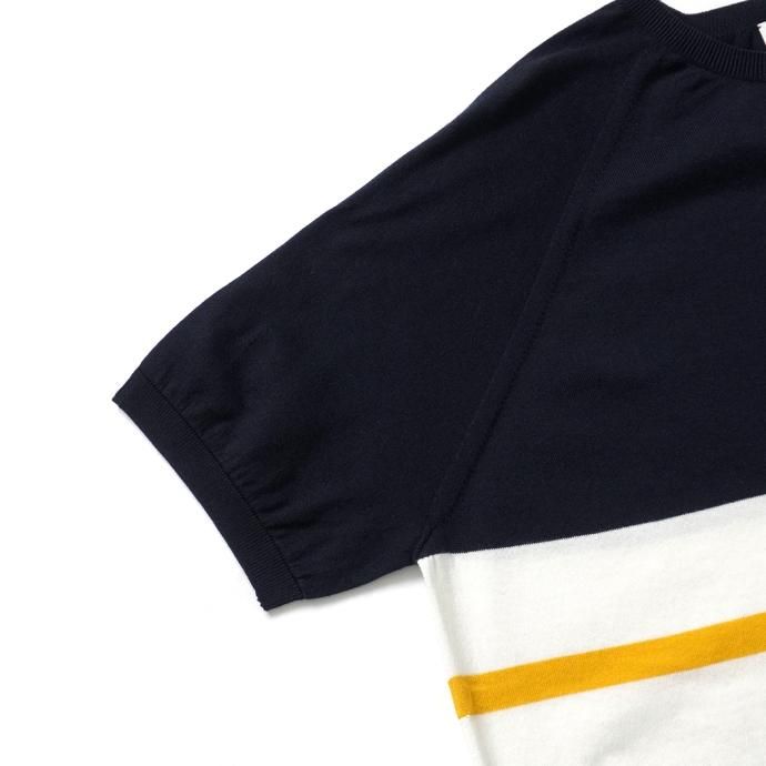 167748382 PEREGRINE / ETON Knitted Tee ボーダーニットTシャツ 02
