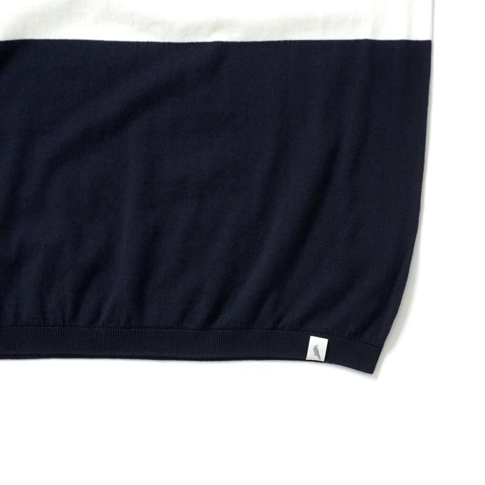 167748382 PEREGRINE / ETON Knitted Tee ボーダーニットTシャツ 02