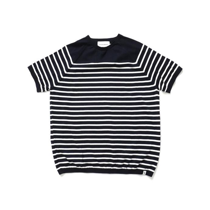 167748589 PEREGRINE / BRETON Knitted Tee ܡ˥åT - Navy 02