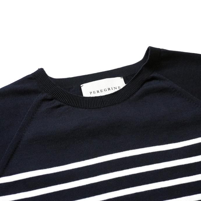 167748589 PEREGRINE / BRETON Knitted Tee ܡ˥åT - Navy 02