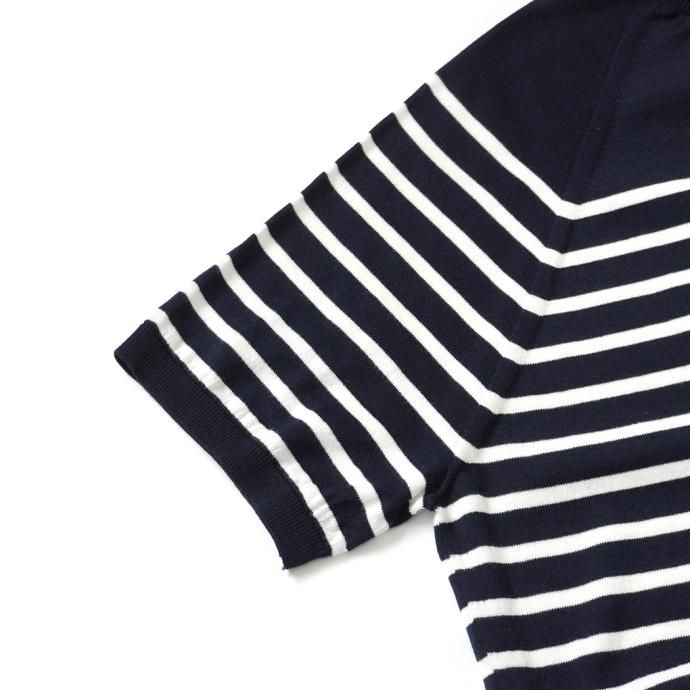 167748589 PEREGRINE / BRETON Knitted Tee ܡ˥åT - Navy 02