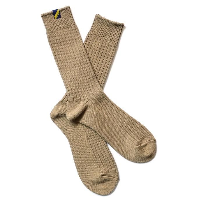 167821462 Trad Marks / Old Rib Socks lite ɥ֥å饤 - Khaki  02