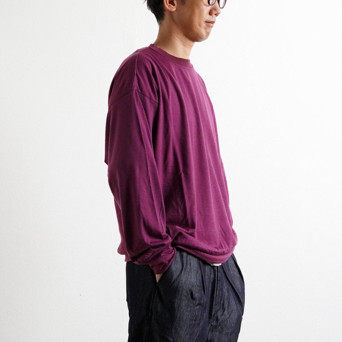 O-（オー）/ MERINO SWEATSHIRT - Wine メリノウールカットソー 22S-02