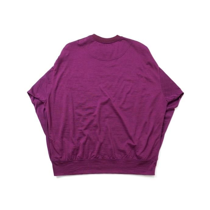 167938150 O-(オー)/ MERINO SWEATSHIRT - Wine メリノウールカットソー 22S-02 02