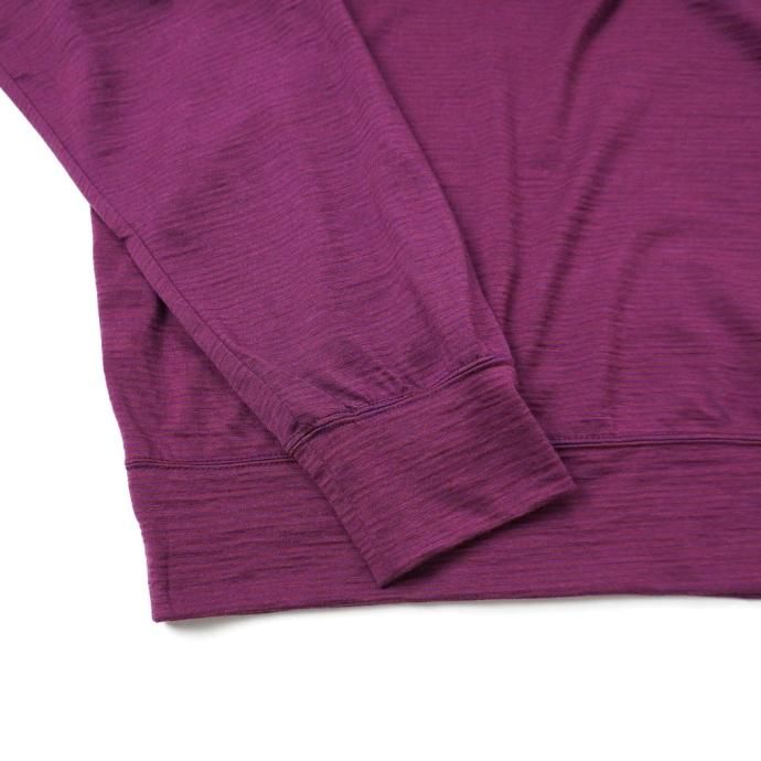167938150 O-(オー)/ MERINO SWEATSHIRT - Wine メリノウールカットソー 22S-02 02
