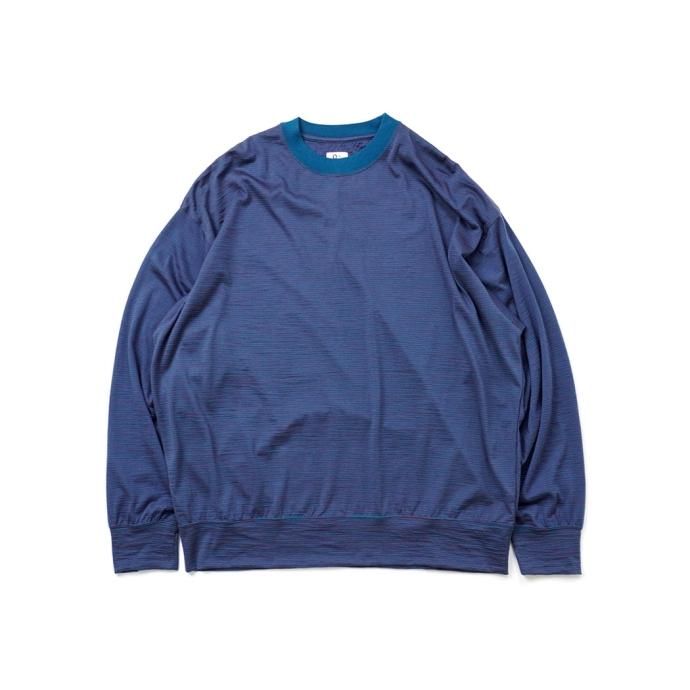 167938200 O-(オー)/ MERINO SWEATSHIRT - Teal メリノウールカットソー 22S-02 02