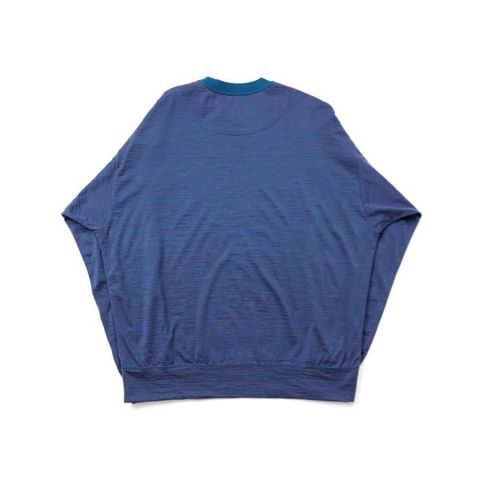 167938200 O-(オー)/ MERINO SWEATSHIRT - Teal メリノウールカットソー 22S-02 02