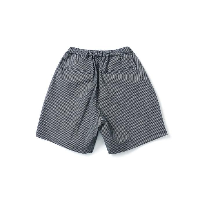 167956950 Powderhorn Mountaineering / P.H. M.EASY STRIPE SHORTS ストライプコードレーン イージーショーツ PH22SS-002 - Black/White 02
