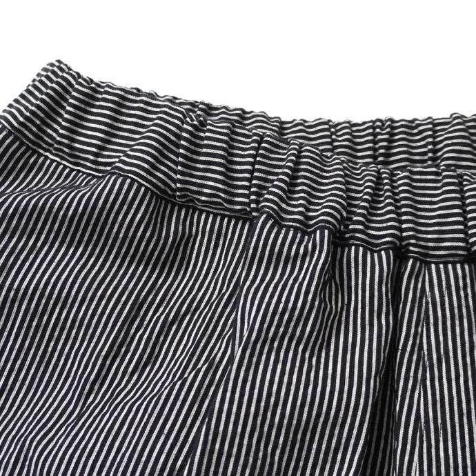 167956950 Powderhorn Mountaineering / P.H. M.EASY STRIPE SHORTS ストライプコードレーン イージーショーツ PH22SS-002 - Black/White 02