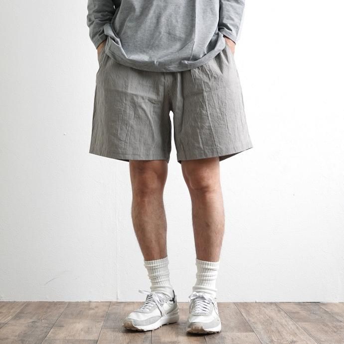 167956988 Powderhorn Mountaineering / P.H. M.EASY STRIPE SHORTS ストライプコードレーン イージーショーツ PH22SS-002 - Beige/Ecru 02