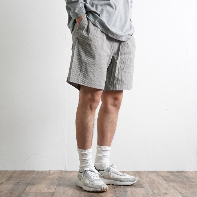 167956988 Powderhorn Mountaineering / P.H. M.EASY STRIPE SHORTS ȥ饤ץɥ졼 硼 PH22SS-002 - Beige/Ecru 02