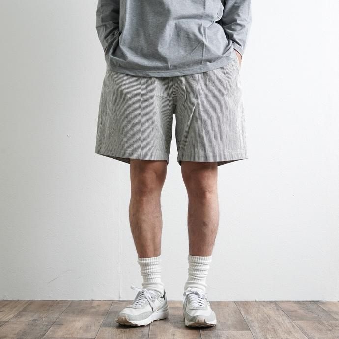 167957009 Powderhorn Mountaineering / P.H. M.EASY STRIPE SHORTS ȥ饤ץɥ졼 硼 PH22SS-002 - White/Navy 02