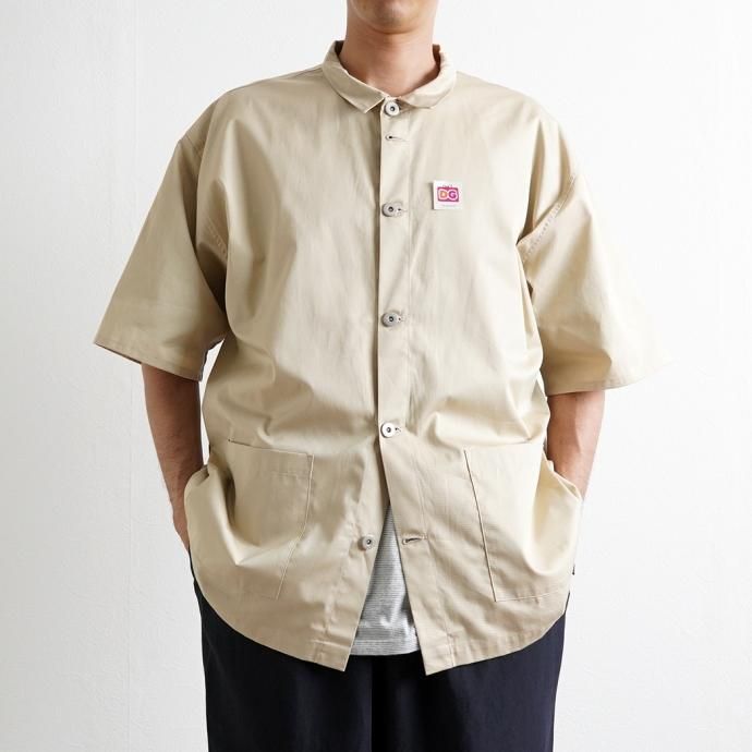 168927157 DG THE DRY GOODS / DG CHORE SHIRTS S/S 半袖ワークシャツ ベージュ 01