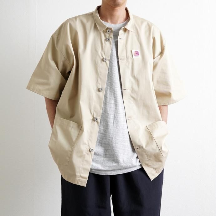 168927157 DG THE DRY GOODS / DG CHORE SHIRTS S/S 半袖ワークシャツ ベージュ 02