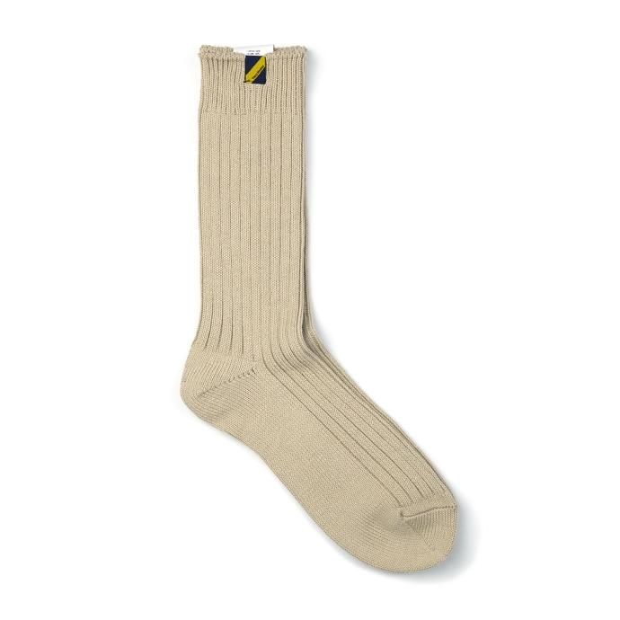 169076254 Trad Marks / Old Rib Socks lite ɥ֥å饤 - Smoke Beige ⡼١ 01