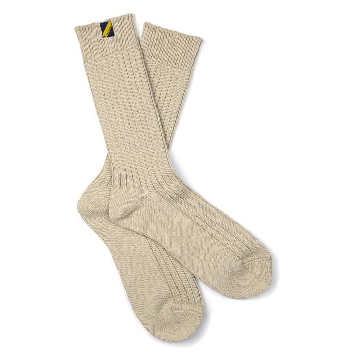 169076254 Trad Marks / Old Rib Socks lite ɥ֥å饤 - Smoke Beige ⡼١ 02